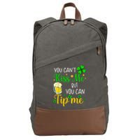 You Can't Kiss Me But You Can Tip Me St Patrick's Day Cotton Canvas Backpack