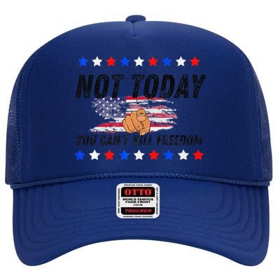 You CanT Kill Freedom Premium High Crown Mesh Back Trucker Hat