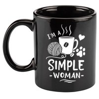 Yarn Crocheting Knitting 11oz C Handle Ceramic Mug