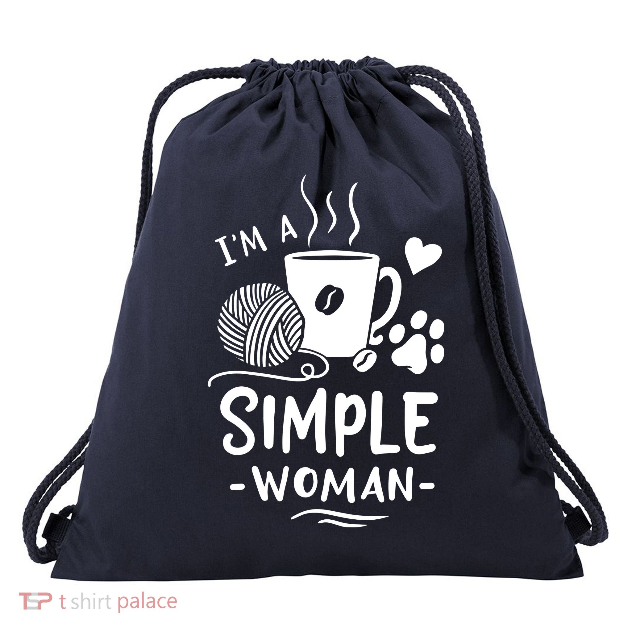 Yarn Crocheting Knitting Drawstring Bag