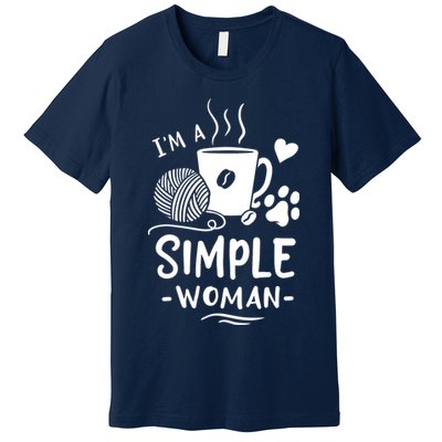 Yarn Crocheting Knitting Premium T-Shirt