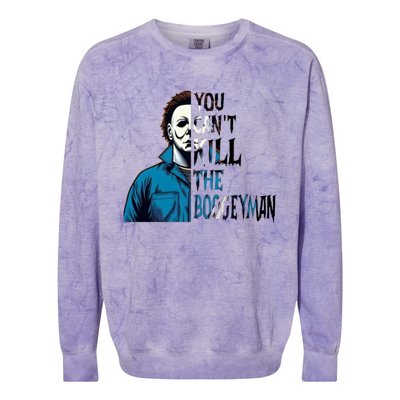 You Cant Kill The Boogeyman Movie Killers Horror Myers Halloween Colorblast Crewneck Sweatshirt