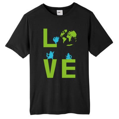 Yoga Cat Loves Earth Day Save Planet Every Day Gift Tall Fusion ChromaSoft Performance T-Shirt