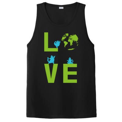 Yoga Cat Loves Earth Day Save Planet Every Day Gift PosiCharge Competitor Tank