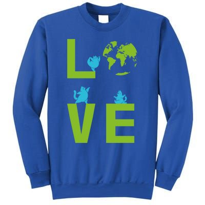 Yoga Cat Loves Earth Day Save Planet Every Day Gift Sweatshirt