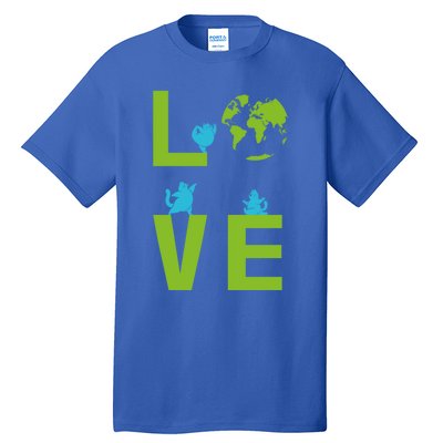 Yoga Cat Loves Earth Day Save Planet Every Day Gift Tall T-Shirt