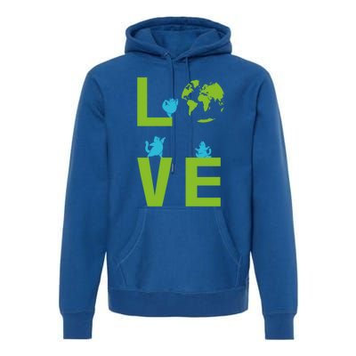 Yoga Cat Loves Earth Day Save Planet Every Day Gift Premium Hoodie