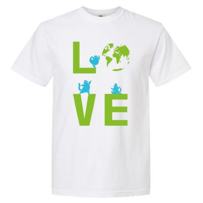 Yoga Cat Loves Earth Day Save Planet Every Day Gift Garment-Dyed Heavyweight T-Shirt