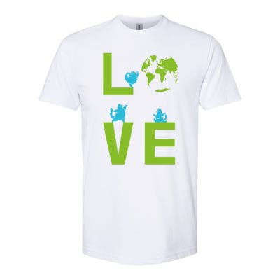 Yoga Cat Loves Earth Day Save Planet Every Day Gift Softstyle CVC T-Shirt