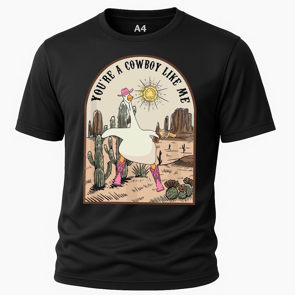 Youre Cowboys Like Me Pink Cowgirl Duck Cooling Performance Crew T-Shirt