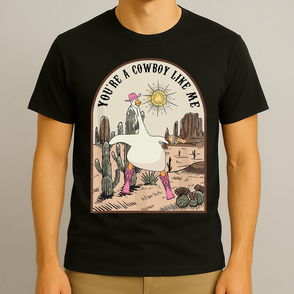 Youre Cowboys Like Me Pink Cowgirl Duck T-Shirt