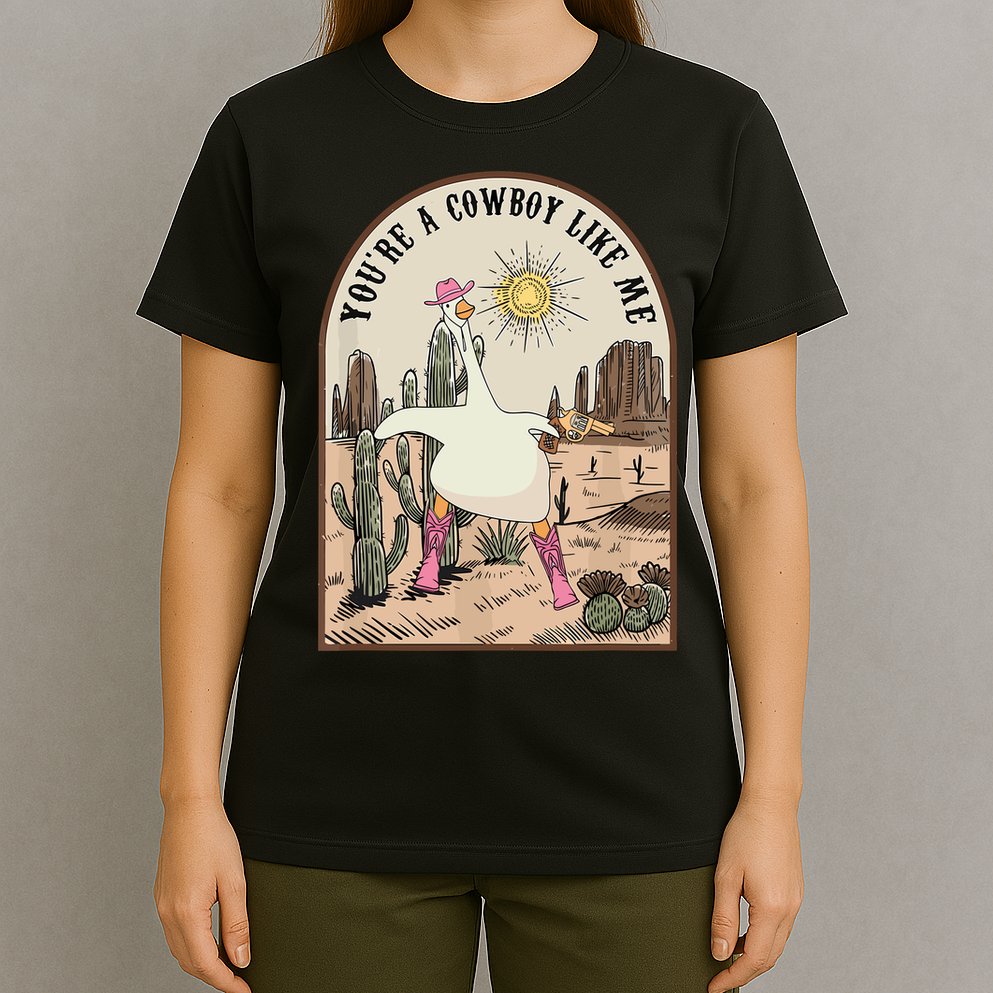 Youre Cowboys Like Me Pink Cowgirl Duck T-Shirt