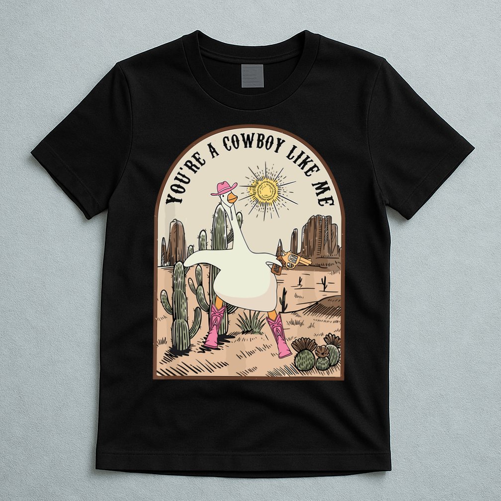 Youre Cowboys Like Me Pink Cowgirl Duck T-Shirt