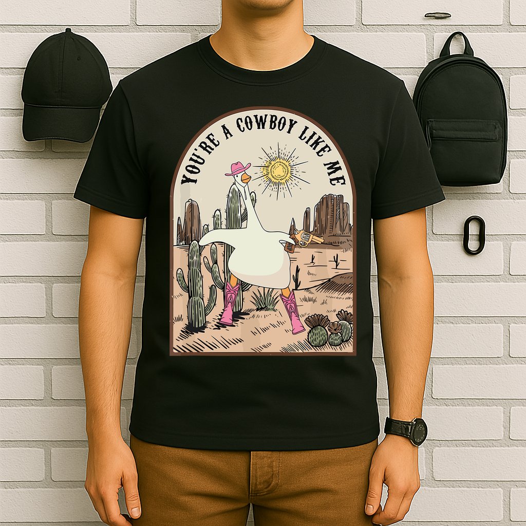 Youre Cowboys Like Me Pink Cowgirl Duck T-Shirt