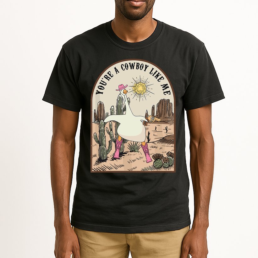 Youre Cowboys Like Me Pink Cowgirl Duck Tall T-Shirt
