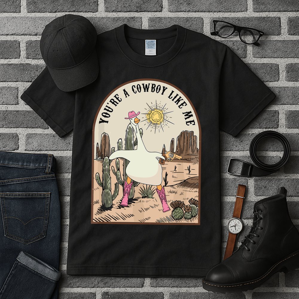 Youre Cowboys Like Me Pink Cowgirl Duck Tall T-Shirt