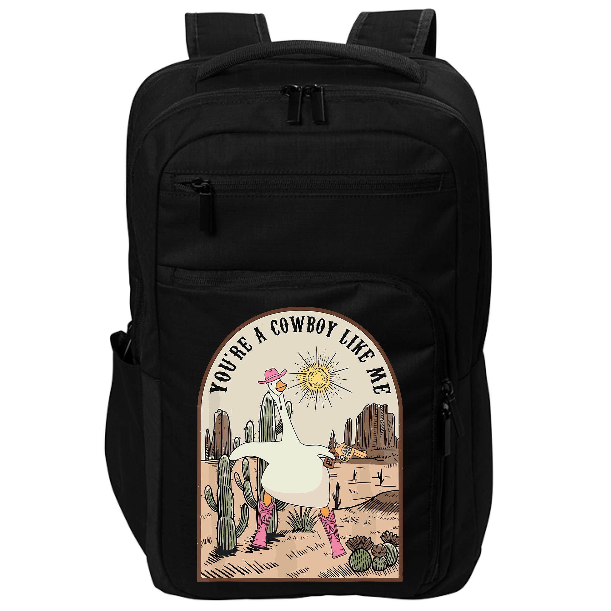 Youre Cowboys Like Me Pink Cowgirl Duck Impact Tech Backpack