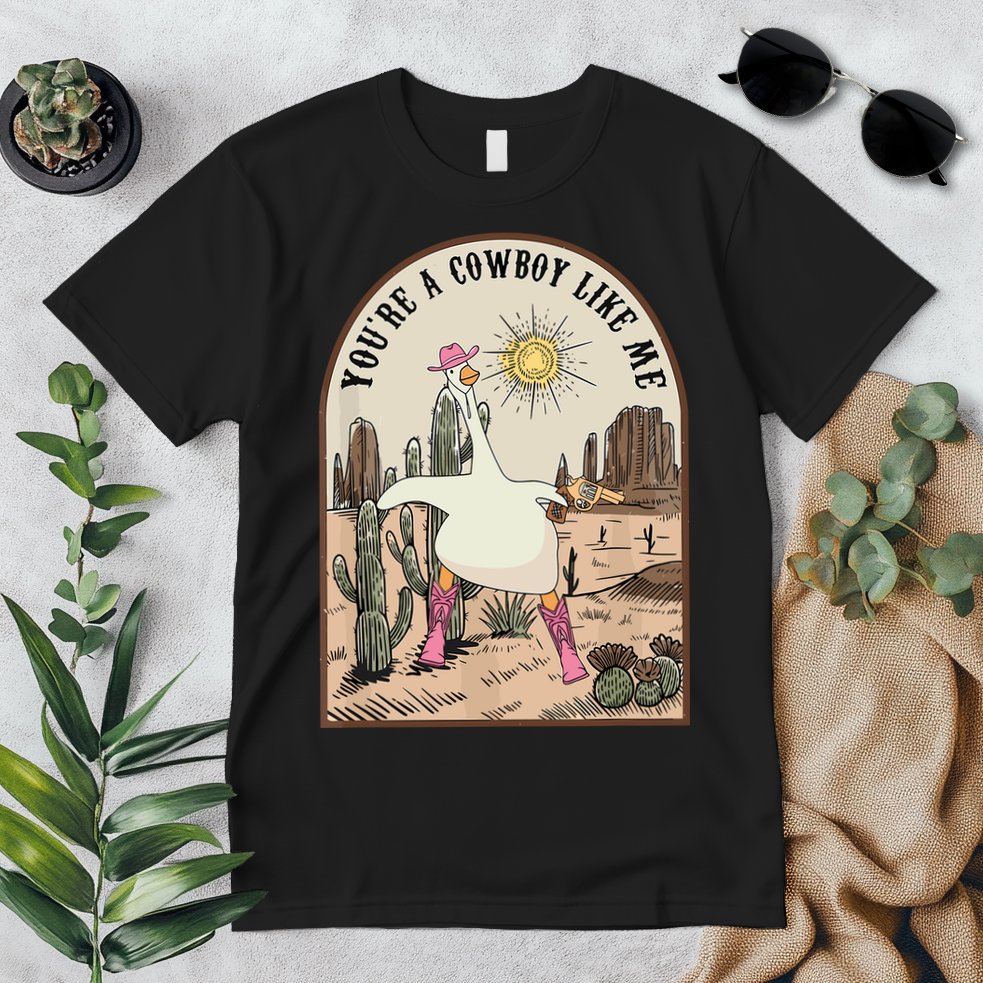 Youre Cowboys Like Me Pink Cowgirl Duck Premium T-Shirt