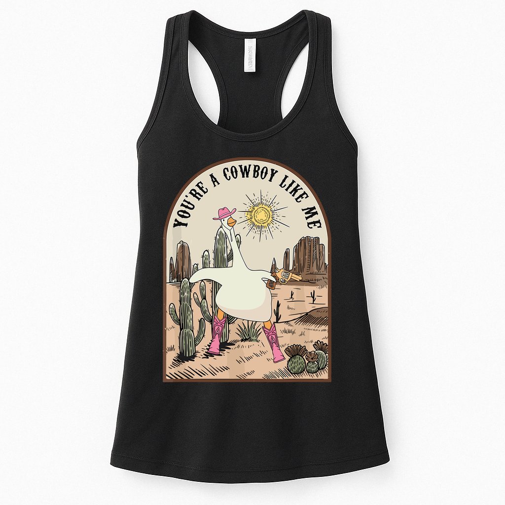 Youre Cowboys Like Me Pink Cowgirl Duck Womens Tank Top