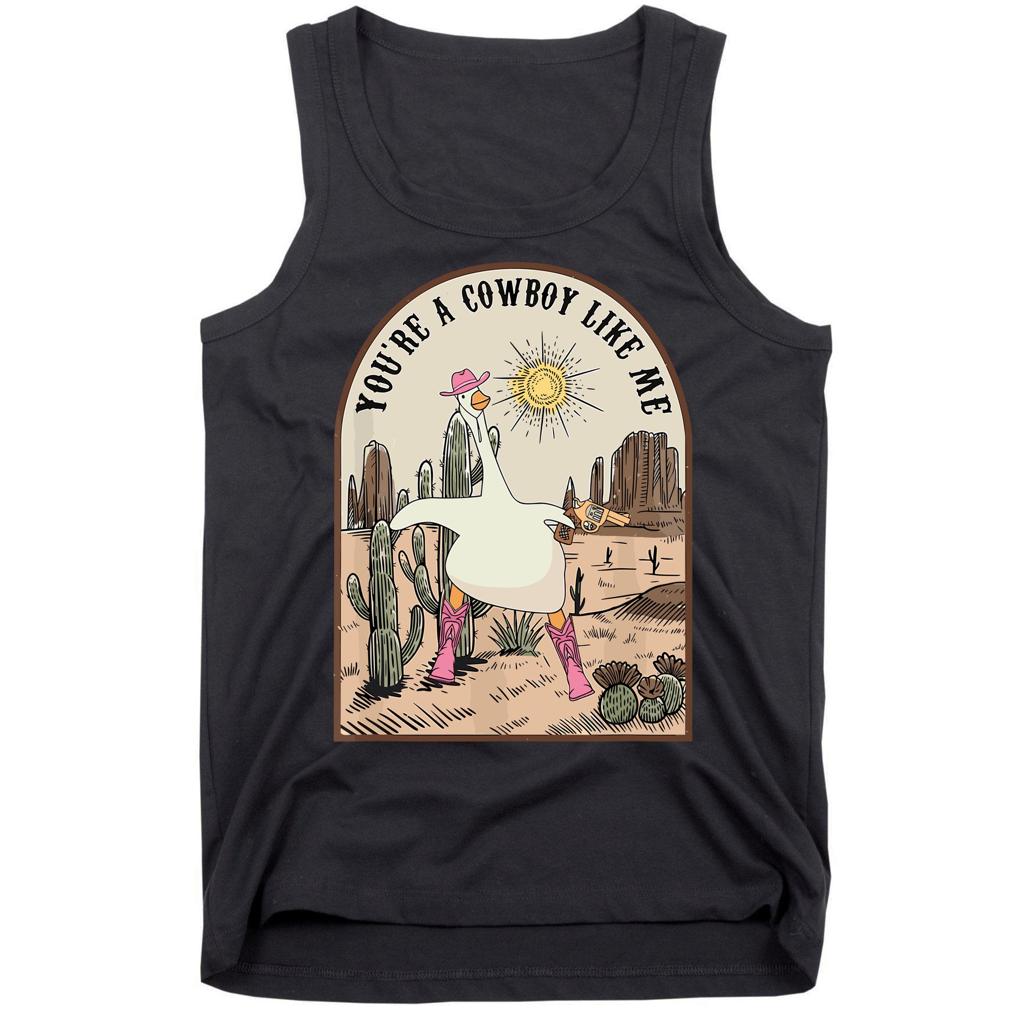 Youre Cowboys Like Me Pink Cowgirl Duck Tank Top