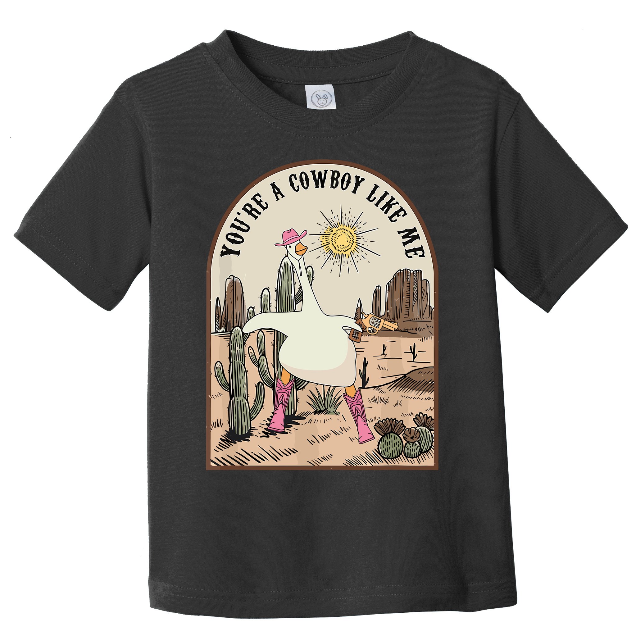 Youre Cowboys Like Me Pink Cowgirl Duck Toddler T-Shirt
