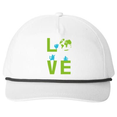 Yoga Cat Loves Earth Day Save Planet Every Day Gift Snapback Five-Panel Rope Hat