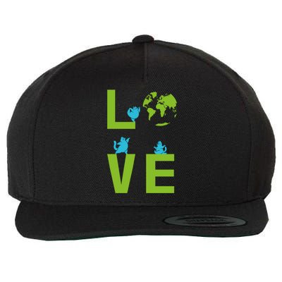 Yoga Cat Loves Earth Day Save Planet Every Day Gift Wool Snapback Cap