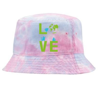 Yoga Cat Loves Earth Day Save Planet Every Day Gift Tie-Dyed Bucket Hat