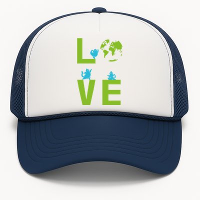 Yoga Cat Loves Earth Day Save Planet Every Day Gift Trucker Hat