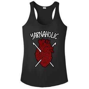 Yarnaholic Crocheting Lover Crochet Yarn Anatomical Heart Gift Ladies PosiCharge Competitor Racerback Tank