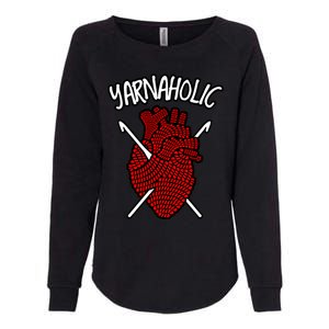 Yarnaholic Crocheting Lover Crochet Yarn Anatomical Heart Gift Womens California Wash Sweatshirt