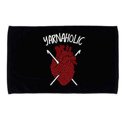 Yarnaholic Crocheting Lover Crochet Yarn Anatomical Heart Gift Microfiber Hand Towel