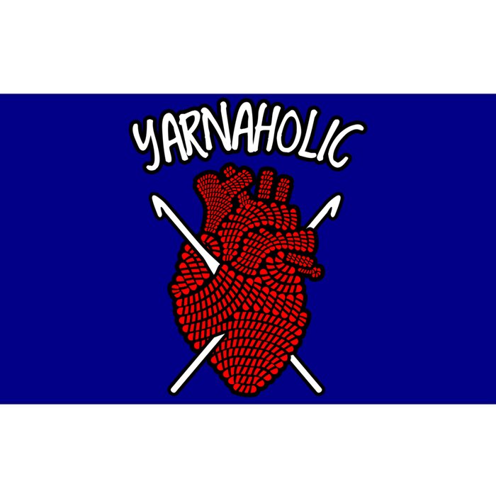 Yarnaholic Crocheting Lover Crochet Yarn Anatomical Heart Gift Bumper Sticker