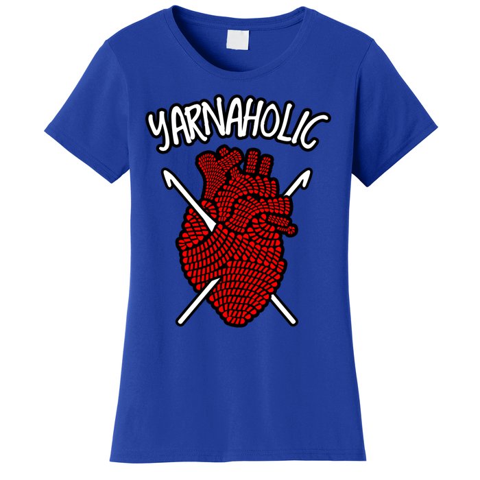 Yarnaholic Crocheting Lover Crochet Yarn Anatomical Heart Gift Women's T-Shirt