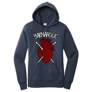 Yarnaholic Crocheting Lover Crochet Yarn Anatomical Heart Gift Women's Pullover Hoodie