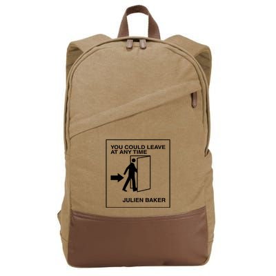 You Could Leave At Any Time Julien Baker Cotton Canvas Backpack