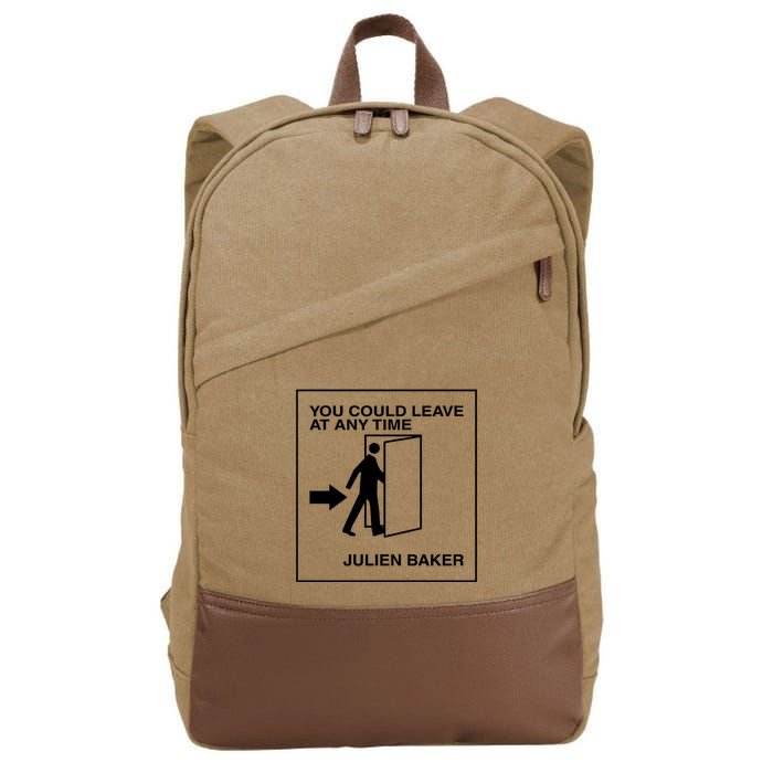 You Could Leave At Any Time Julien Baker Cotton Canvas Backpack