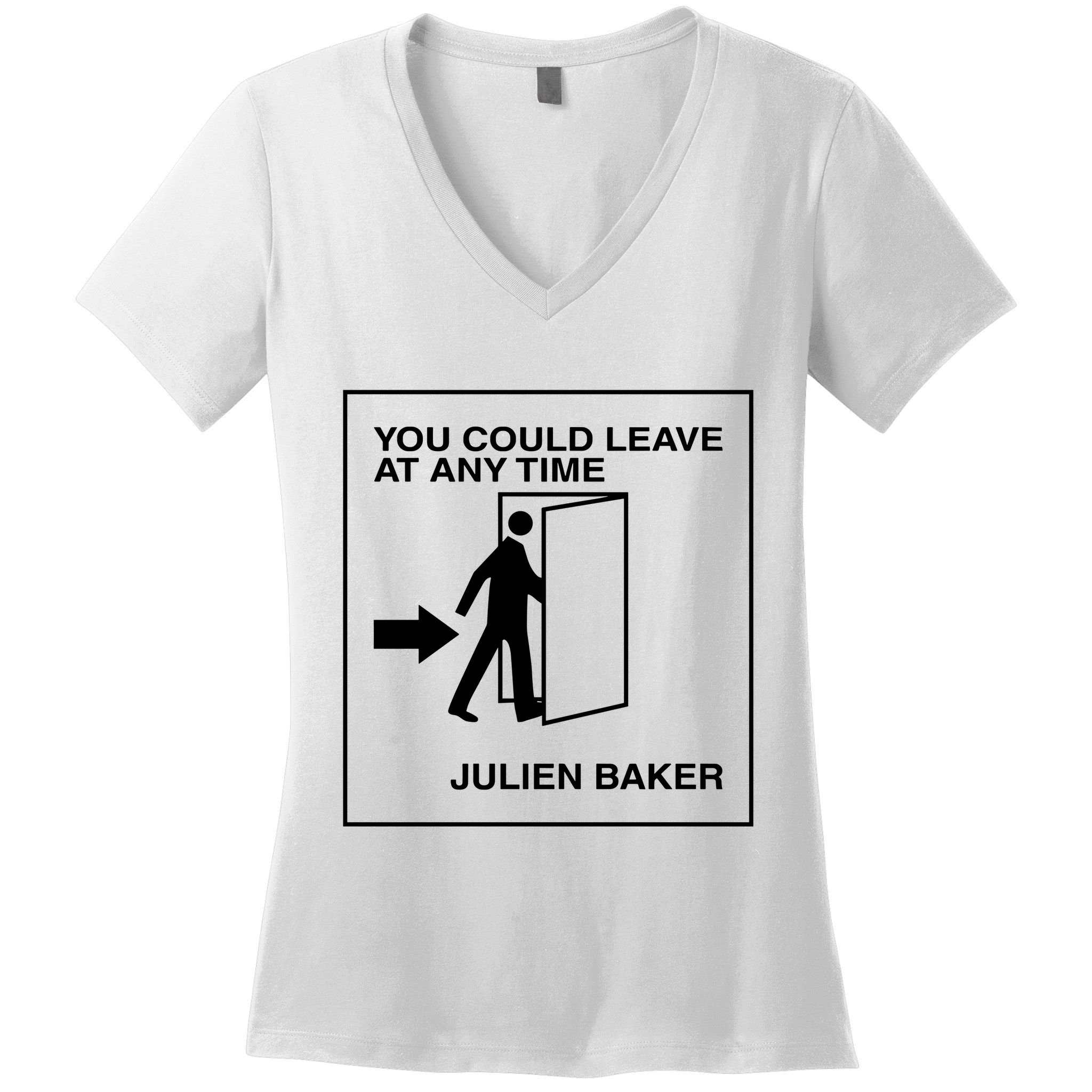 You Could Leave At Any Time Julien Baker Women's V-Neck T-Shirt