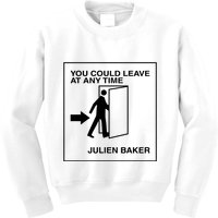 You Could Leave At Any Time Julien Baker Kids Sweatshirt