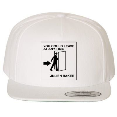 You Could Leave At Any Time Julien Baker Wool Snapback Cap