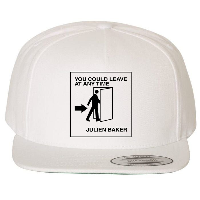 You Could Leave At Any Time Julien Baker Wool Snapback Cap