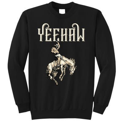 Yeehaw Cow Lover Rodeo Western Horse Rider Sweatshirt