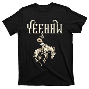 Yeehaw Cow Lover Rodeo Western Horse Rider T-Shirt