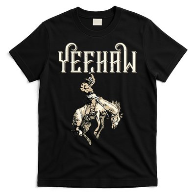 Yeehaw Cow Lover Rodeo Western Horse Rider T-Shirt