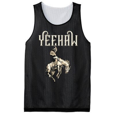 Yeehaw Cow Lover Rodeo Western Horse Rider Mesh Reversible Basketball Jersey Tank