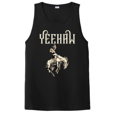 Yeehaw Cow Lover Rodeo Western Horse Rider PosiCharge Competitor Tank