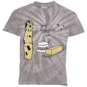 You Complete Me Lefse Sugar Butter Minnesota Kids Tie-Dye T-Shirt