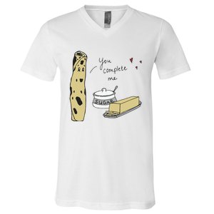 You Complete Me Lefse Sugar Butter Minnesota V-Neck T-Shirt