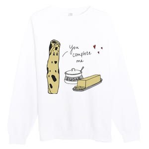 You Complete Me Lefse Sugar Butter Minnesota Premium Crewneck Sweatshirt