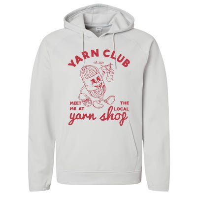 Yarn Club Meet Me At The Local Yarn Performance Fleece Hoodie